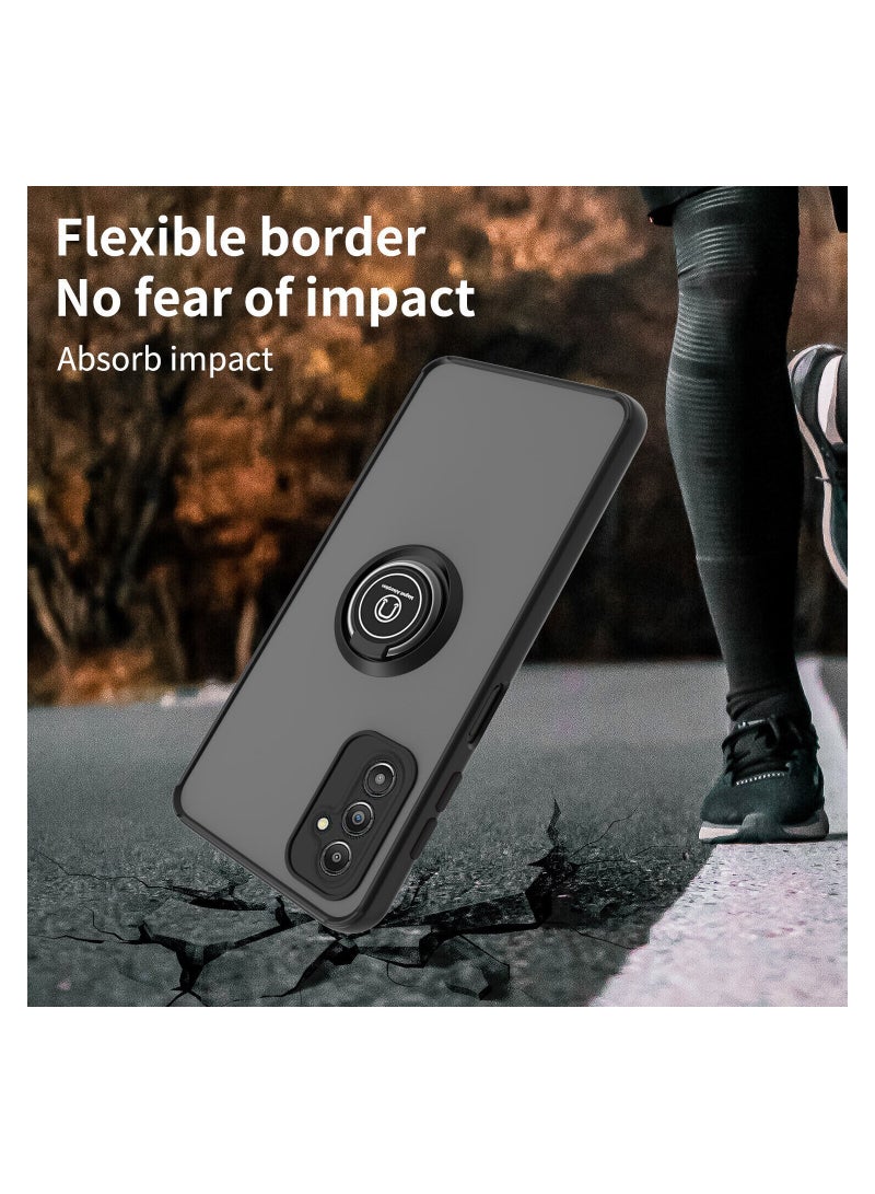 جراب Samsung Galaxy A14 حافظة معدنية بحلقة تثبيت مسنده حامل مغناطيسي للسيارة مقاوم للصدمات ماتي صلب خلفي ممتص للصدمات لهاتف Samsung Galaxy A14 - Image 2