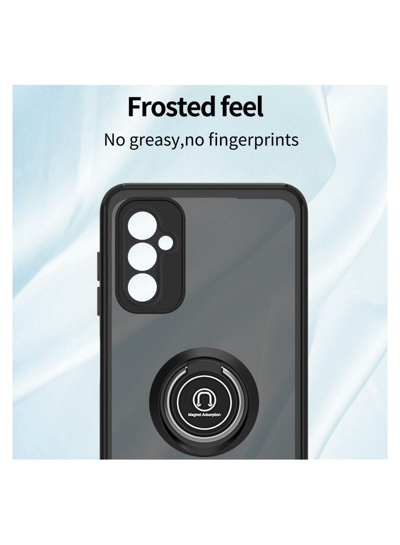 جراب Samsung Galaxy A14 حافظة معدنية بحلقة تثبيت مسنده حامل مغناطيسي للسيارة مقاوم للصدمات ماتي صلب خلفي ممتص للصدمات لهاتف Samsung Galaxy A14 - Image 3