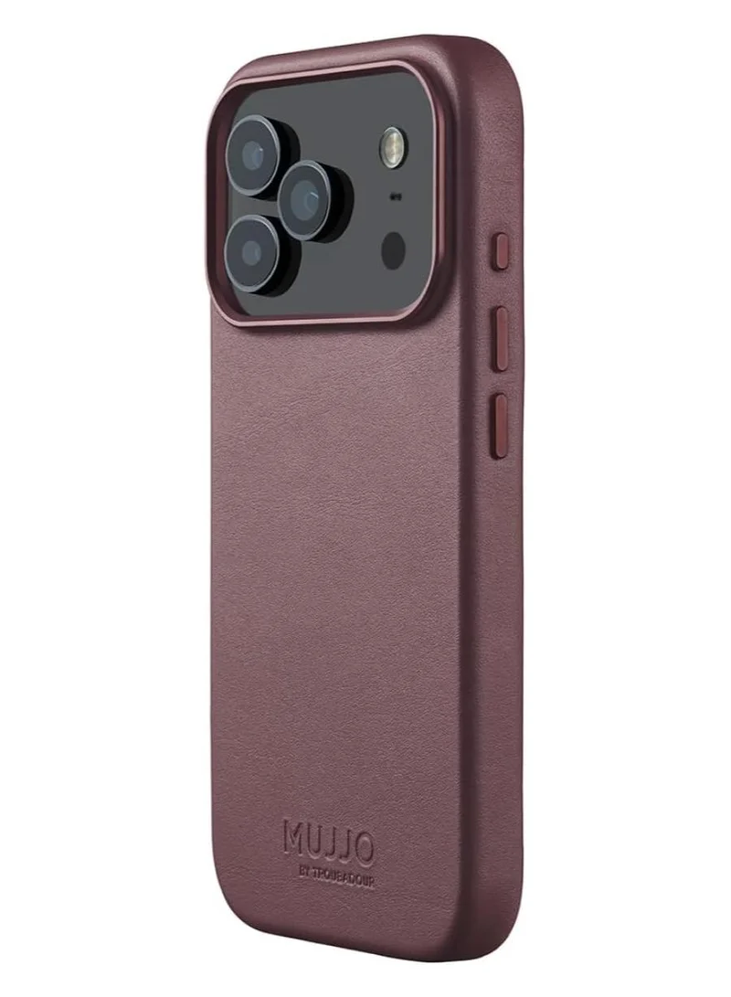 Mujjo Iphone 17 Pro Leather Case - Bronze Red With Magnetic Wireless Charging Crafted From Premium Leather, This Luxurious Case Combines Elegance And Durability, Providing A Sleek, Sophisticated Look While Offering Superior Protection.