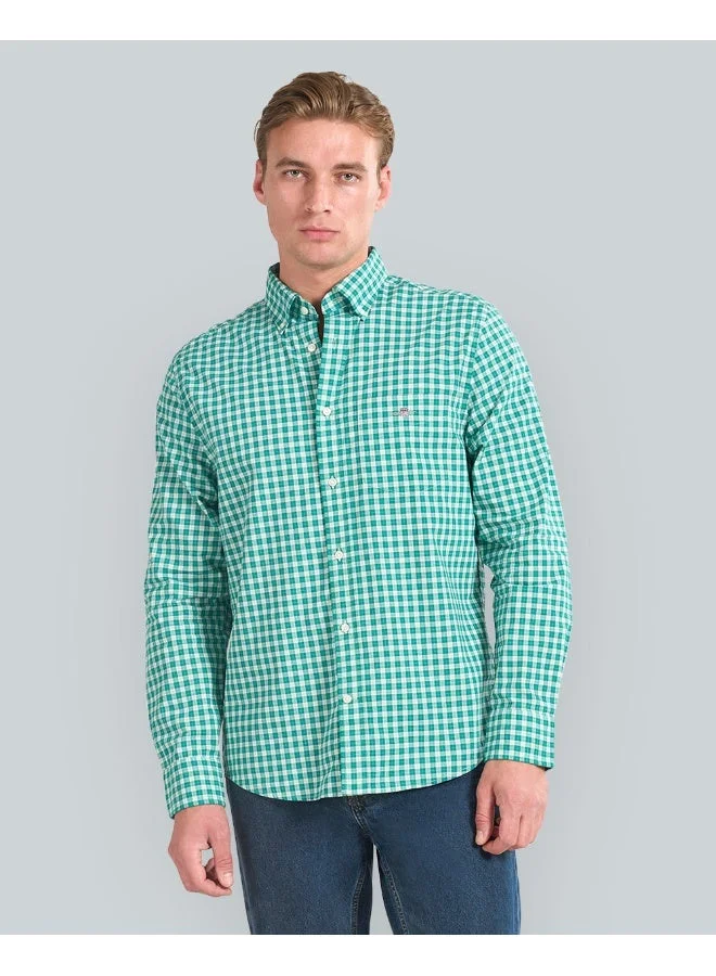 غانت قميص رجالي كاروهات بوبلين من جانت