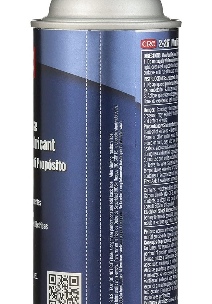 CRC 2-26 Multi-Purpose Precision Lubricant - 11 oz Aerosol, Plastic Safe with 360 Degree Spray Valve - Image 3