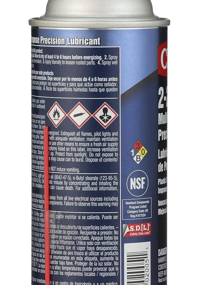 CRC 2-26 Multi-Purpose Precision Lubricant - 11 oz Aerosol, Plastic Safe with 360 Degree Spray Valve - Image 4