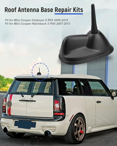 JUQAFY Upgraded Large Type Roof Antenna Mount Base Fit for Mini Cooper Clubman S R55 20082015 Fit for Mini Cooper Hatchback S R56 20072013 with Short Sport Antenna and Rubber Gasket - Image 3