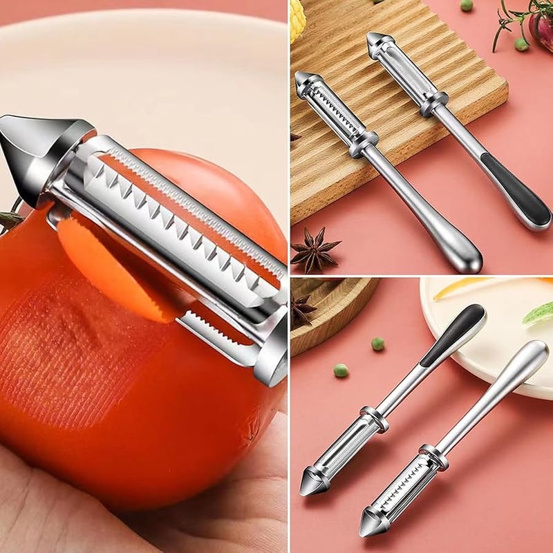 Fauppt Potato Peelers Multi-functional Fruit and Vegetable Peeler,2024 Upgraded Stainless Steel Potato Carrot Cucumber Peeler Cutter Slicer Shredder Scraper Kitchen Home Gadgets (1pc) - Image 2
