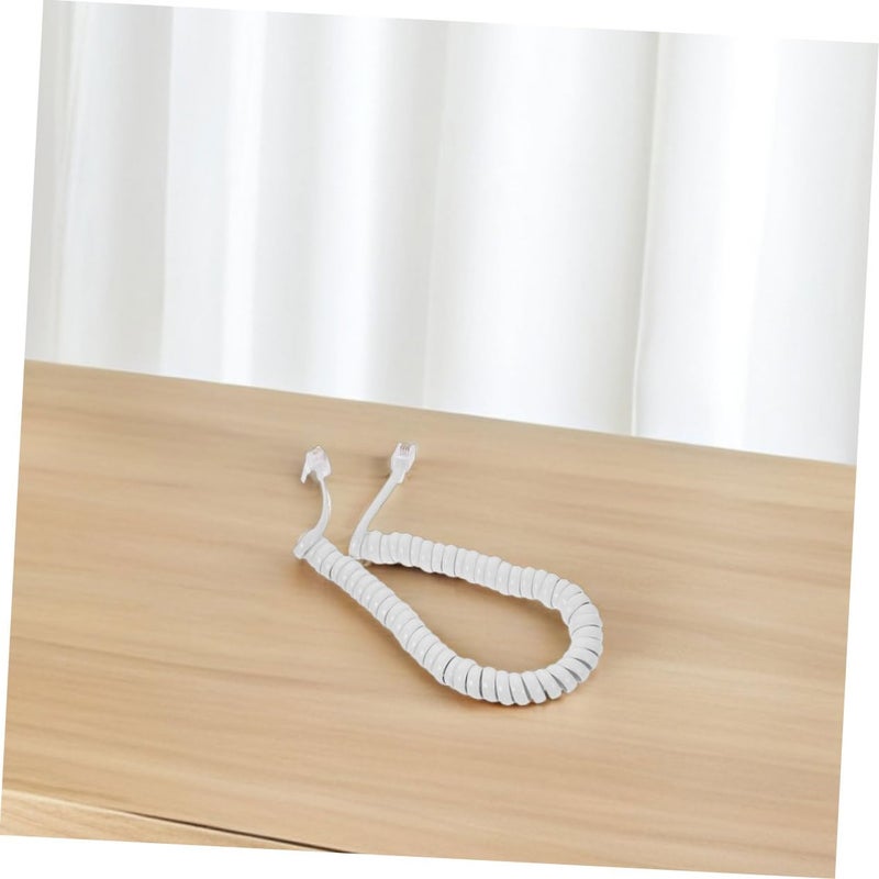 Coiled Telephone Cord 3 Pack Durable Tangle Free Spring Wire For Desk Phones Easy Installation - Image 5