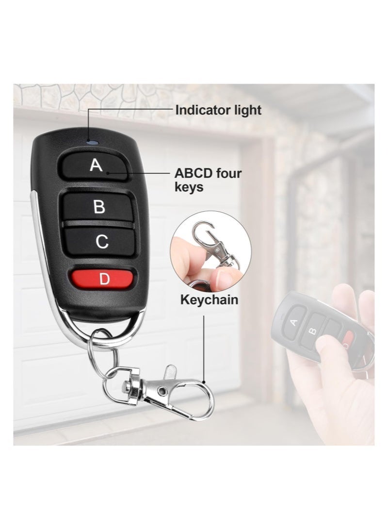 لاكي نوف جهاز تحكم عن بعد عالمي لأبواب المرآب، عبوة من قطعتين، بتردد 433 ميجاهرتز، بأربعة أزرار، مناسب للبوابات وأبواب المرآب الدوارة، برمز ثابت - Image 2