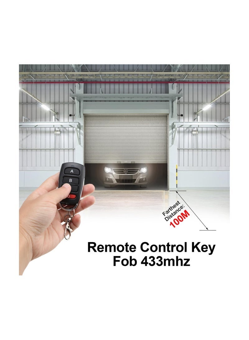 لاكي نوف جهاز تحكم عن بعد عالمي لأبواب المرآب، عبوة من قطعتين، بتردد 433 ميجاهرتز، بأربعة أزرار، مناسب للبوابات وأبواب المرآب الدوارة، برمز ثابت - Image 4