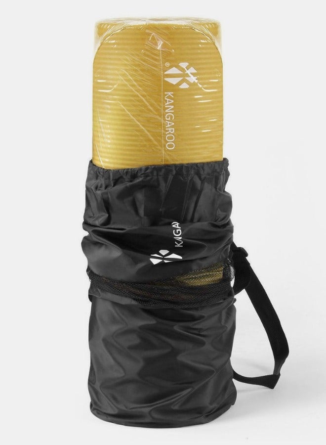 Kangaroo Exercise Mat 15mm – Non-Slip, Comfortable Yoga, Pilates & Home Fitness Floor Mat, Yellow - Image 1