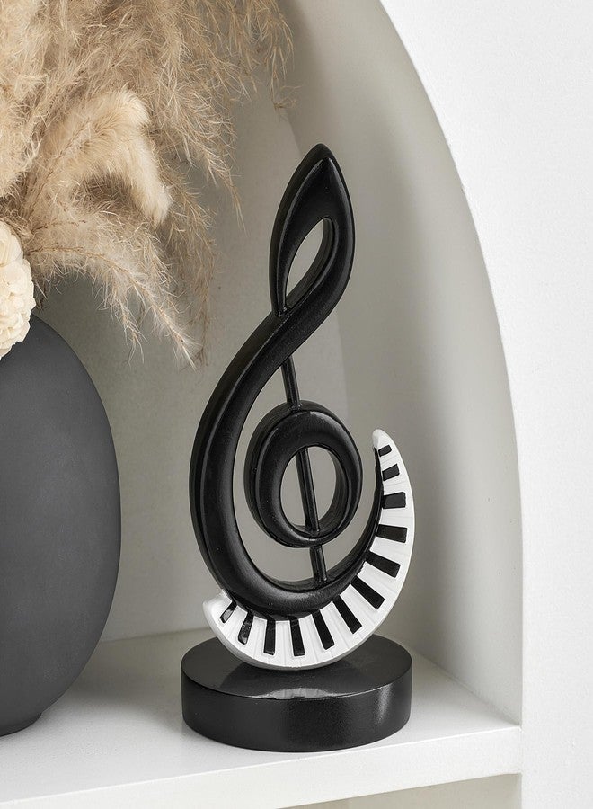 FUNTEREST Music Note Statue Black and White Piano Key Sculpture, Elegant Modern Music Room Decor Resin Art Figurine for Minimalist Home Office Living Room Decoration, Gift for Music Lovers Musicians - Image 5