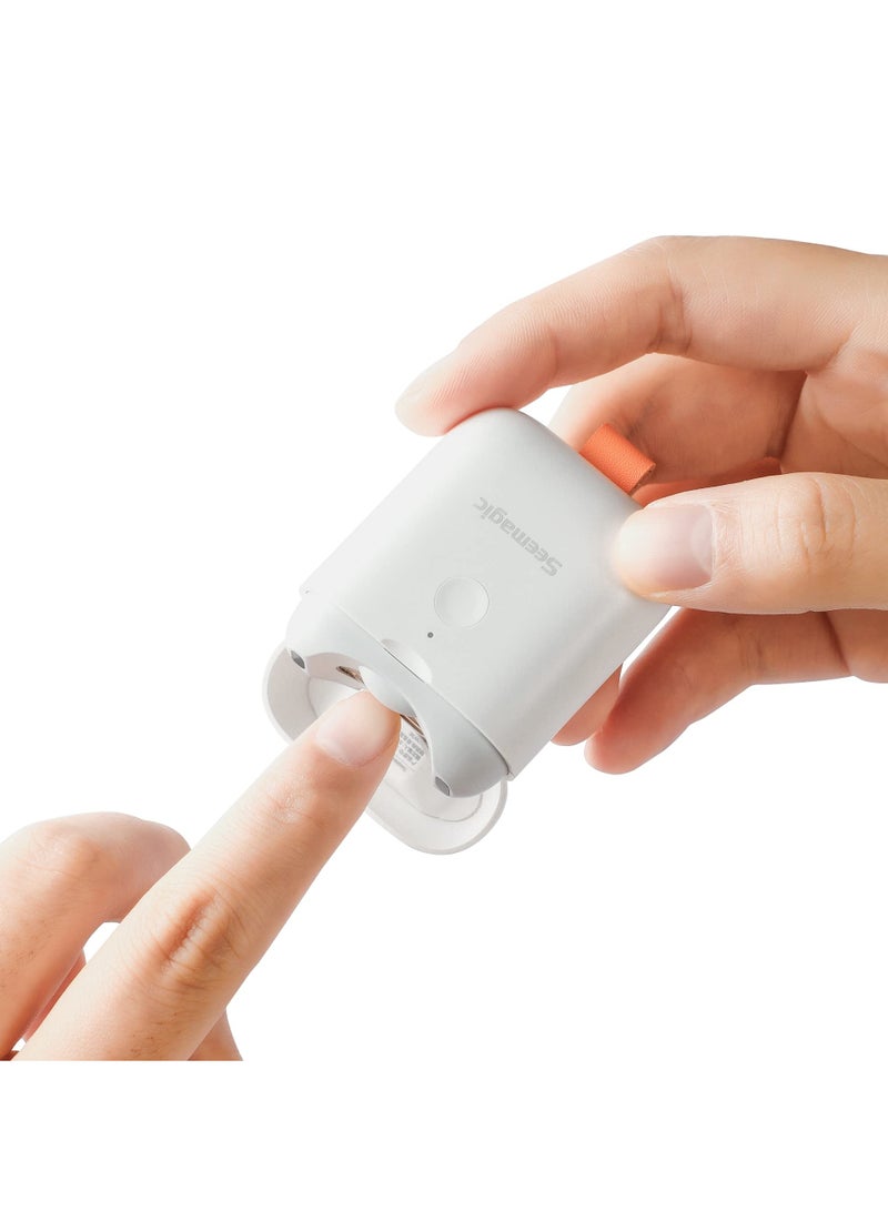 SYOSI Mini Electric Nail Clipper, 2 Inch Portable Fingernail Clippers with Lanyard Hole, Dual Speed Gear,automatic Safe Stop System Additional  Nail Trimmer for Toddler, Children, Adult - Image 1