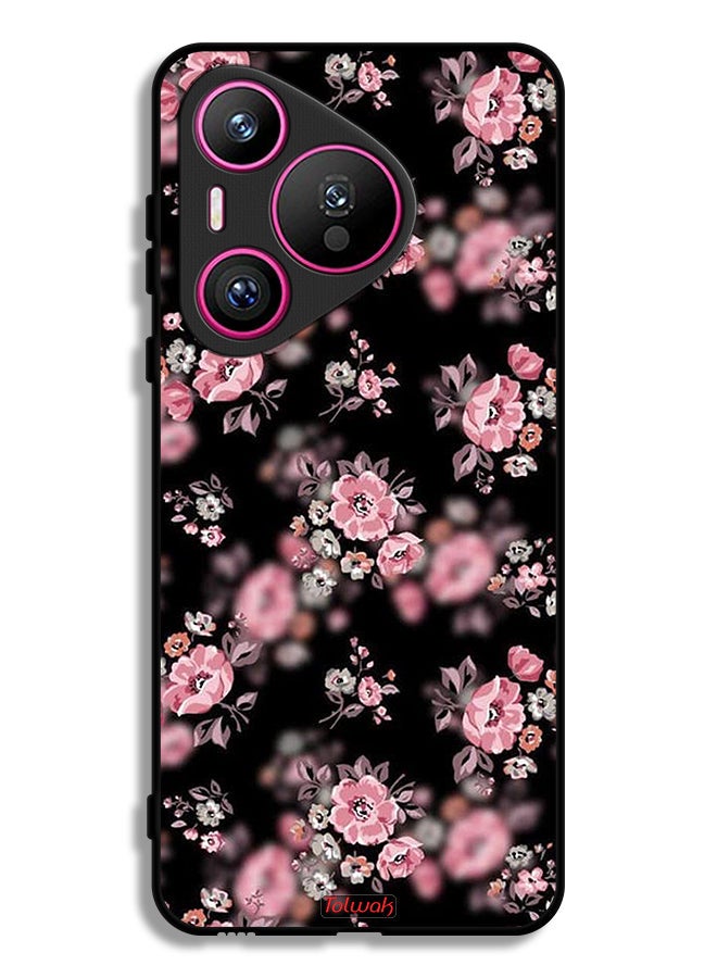 Tolwak Huawei Pura 70 Protective Case Cover Portrait Flowers Pattern - Image 1