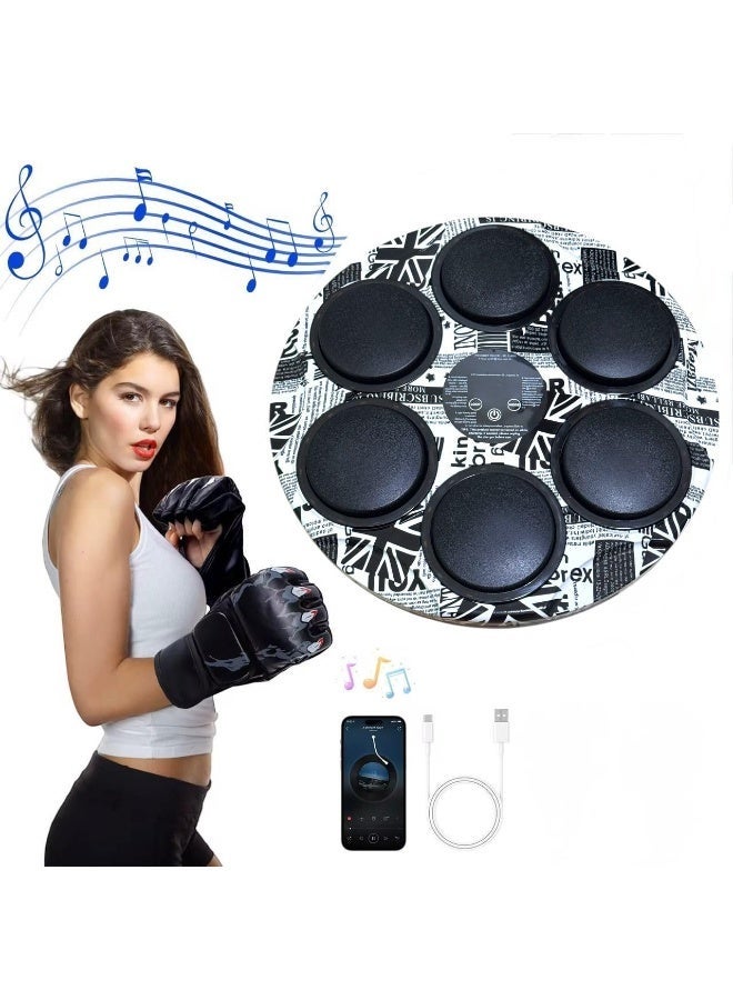 Smart Music Boxing Machine - Bluetooth Connection + Display Counter + 9 Speed ​​Levels - 6 Padded Target Zones - Integrated Training System for Adults and Children, Perfect Gift for Fitness Lovers (Multi-Color) - Image 1