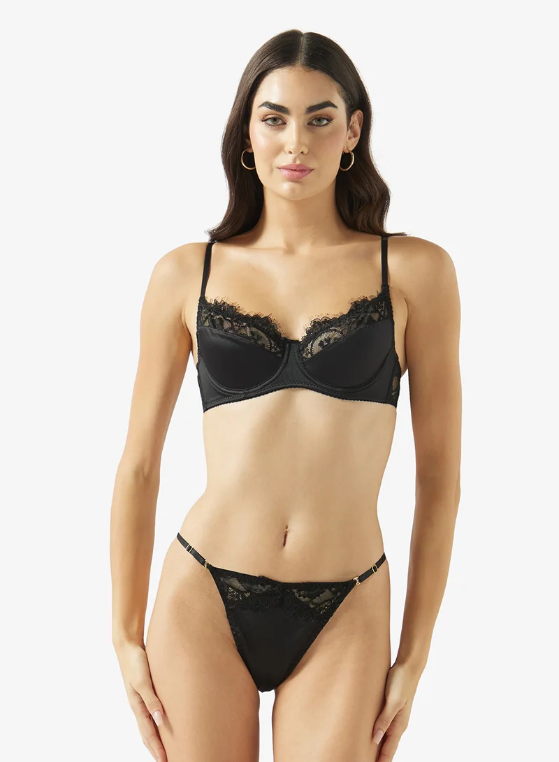 Ginger 2PC Lace Wired Bra & Thong Set