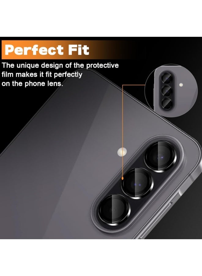 Camera protector for Samsung Galaxy A37 / A57 5G made of tempered glass, single anti-scratch ring made of metal lens, full camera coverage (black) - Image 4