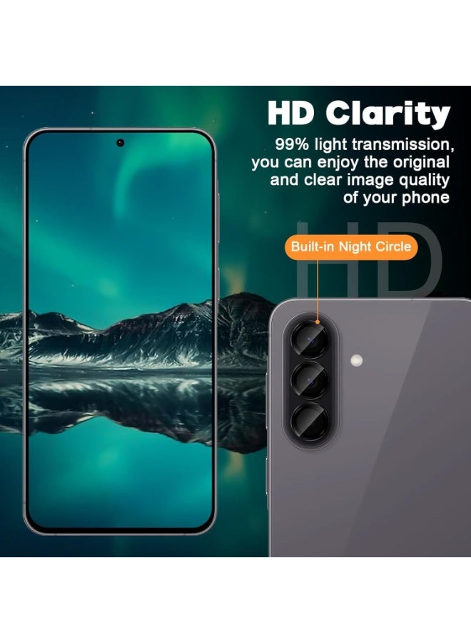 Camera protector for Samsung Galaxy A37 / A57 5G made of tempered glass, single anti-scratch ring made of metal lens, full camera coverage (black) - Image 5