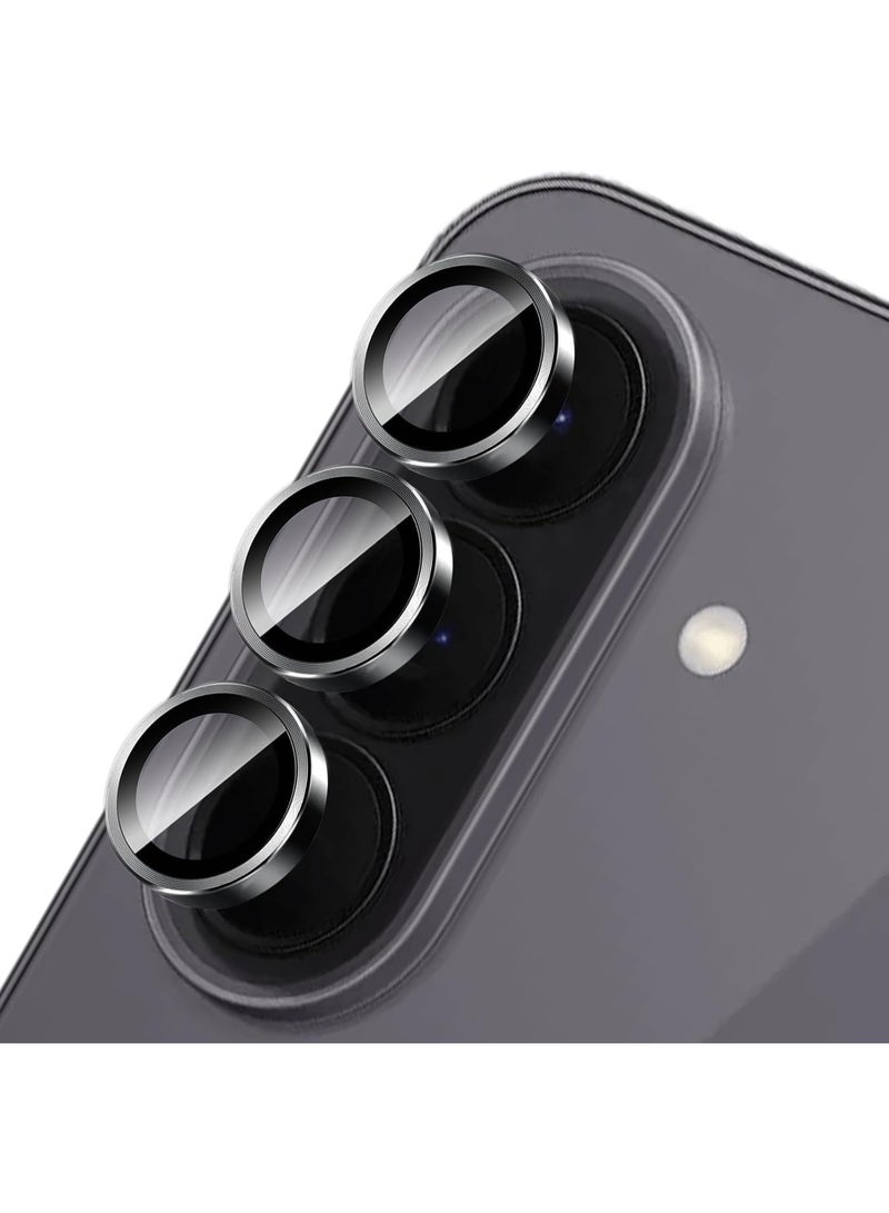 Camera protector for Samsung Galaxy A37 / A57 5G made of tempered glass, single anti-scratch ring made of metal lens, full camera coverage (black) - Image 1