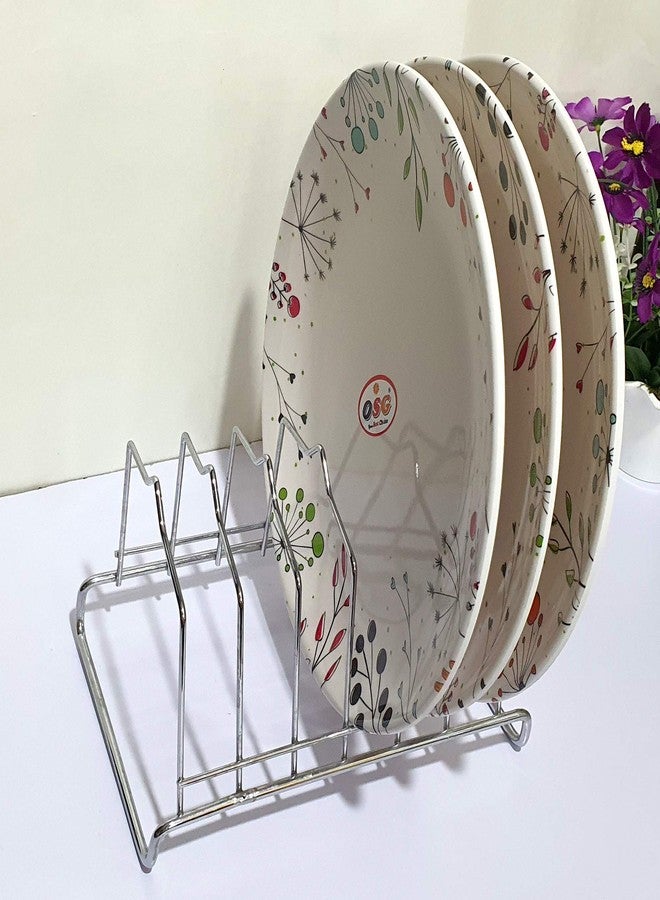 Litleo's Stainless Steel Plate Thali Stand/Saucer Stand/Utensil Rack/Kitchen Stand/Lid Organizer - Image 3