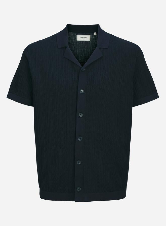 برودكت قميص ديف محبوك قصير الأكمام