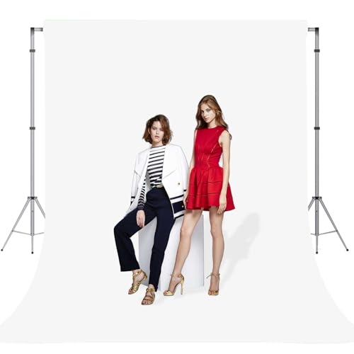 TYTYUU White Photo Backdrop for Photoshoot White Background for Photography Photo Backdrop Curtain for Party 8x10 FT - Image 2