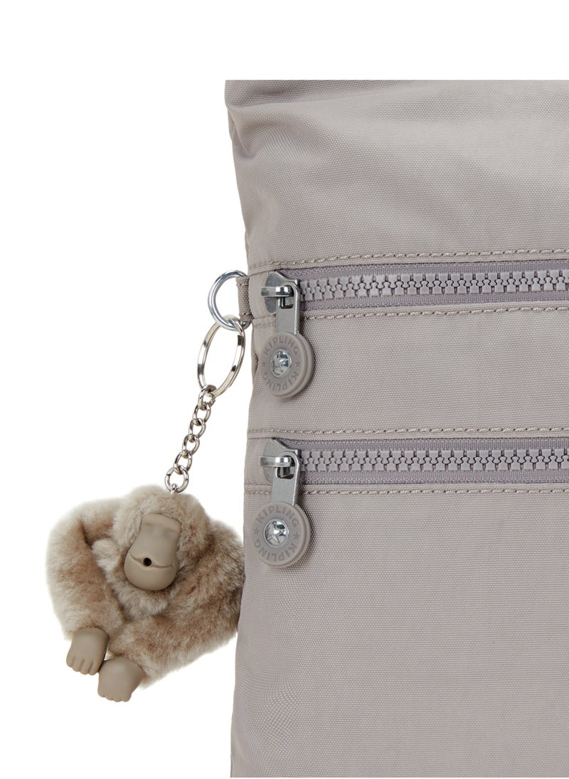 kipling Alvar Medium crossbody Grey Gris-1333589L  - Image 5