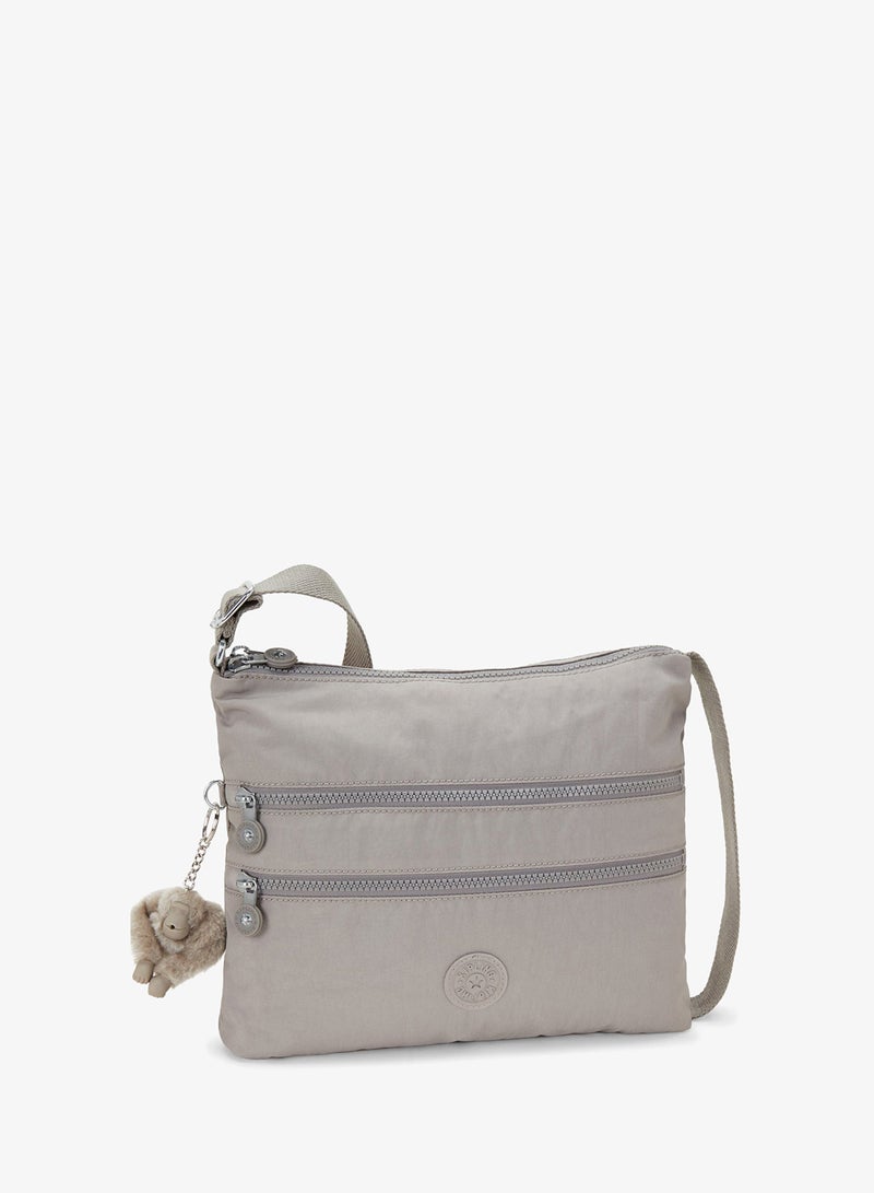 kipling Alvar Female Medium Crossbody Bag - Grey Gris - Image 4