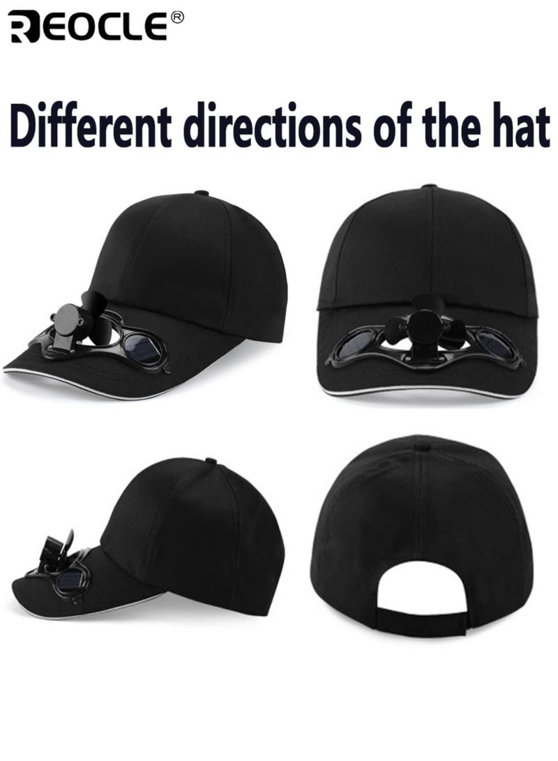 REOCLE Unisex Solar Powered Baseball Cap with Integrated Cooling Fan and Breathable Design Outdoor Sports Hat   for Summer Travel Hiking - Image 5