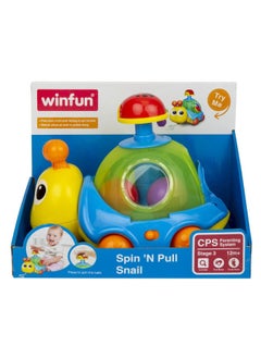 WinFun WinFun Spin 'N Pull Snail Pull Along Toy (19.1 x 21.6 cm)  - Image 1