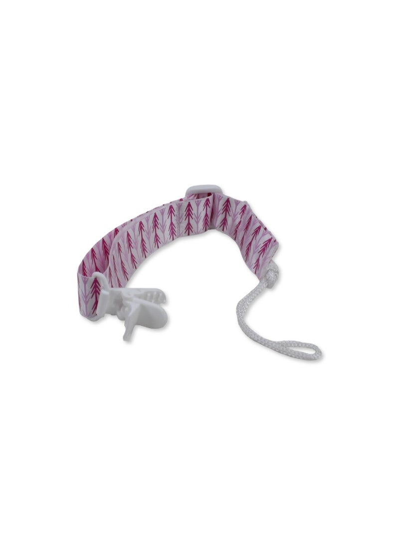Cotton Soother Clip – Pink Arrow Design - Image 3