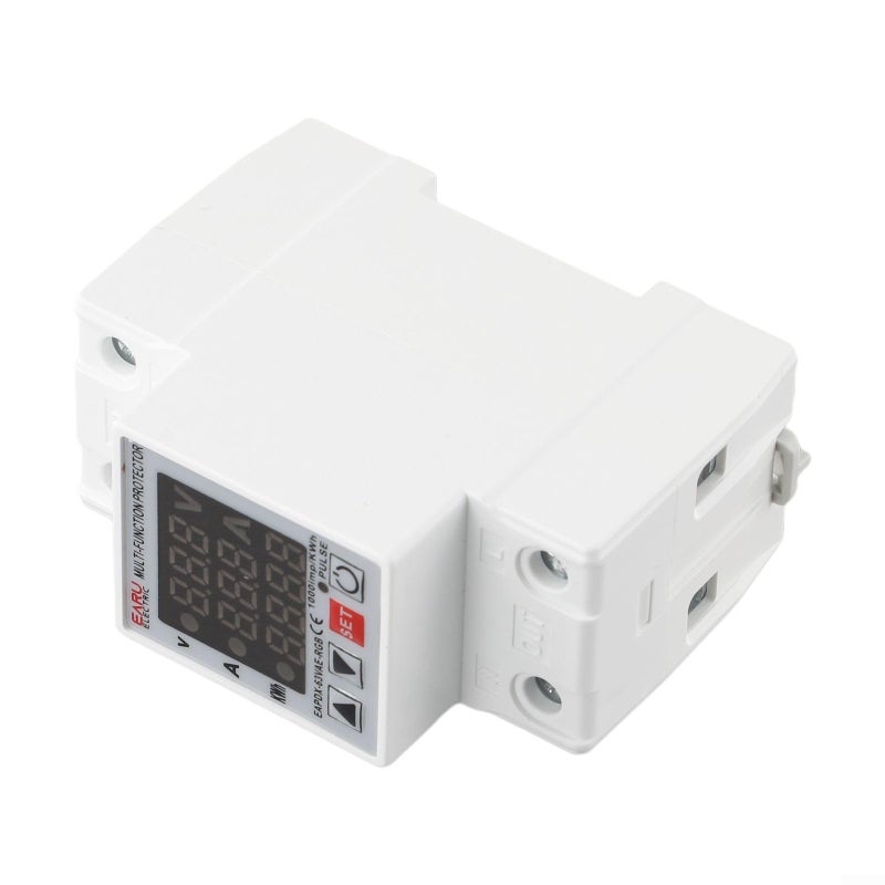 63A DIN Rail Mount Over Under Voltage Current Protection Relay with Display - Image 2