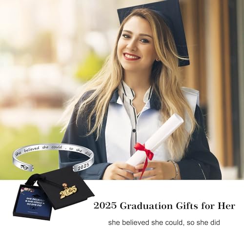 M MOOHAM Graduation Gifts for Her 2025, Class of 2025 Gift Middle High School College Senior Graduation Gifts Bracelet Jewelry for Her Women Male best Friends Sister Grad Present Gift - Image 4