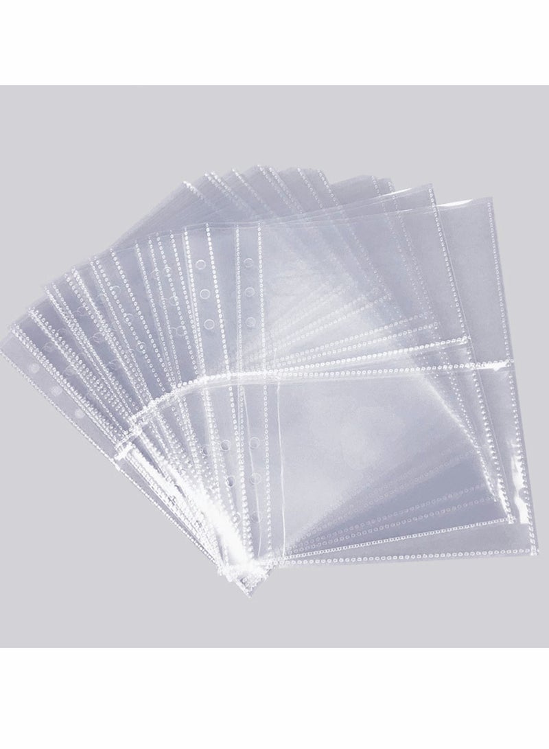 Captaintech Photo Album Refill Pages Ring Binder Pockets Page Pictures Postcard Sleeves Inner Style Archival 4x6 (A5 50 Covers) for 200 Photos - Image 2