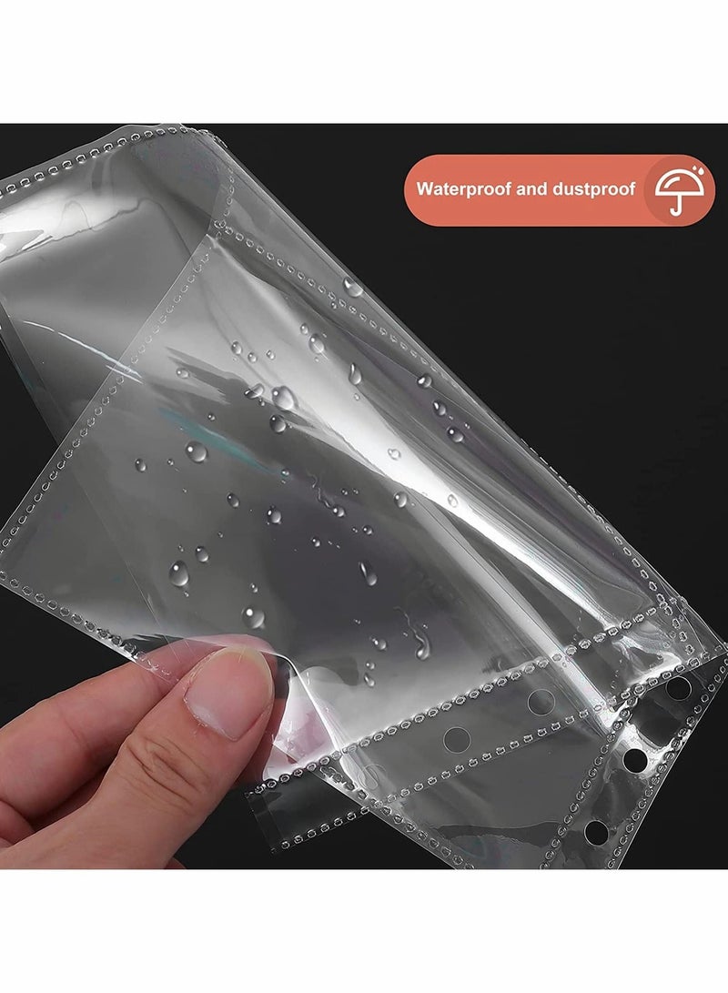 Captaintech Photo Album Refill Pages Ring Binder Pockets Page Pictures Postcard Sleeves Inner Style Archival 4x6 (A5 50 Covers) for 200 Photos - Image 3