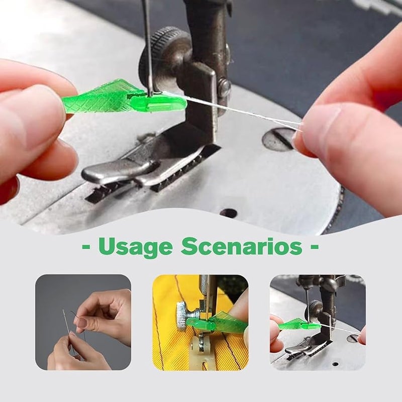 Fish Mouth Sewing Machine Needle Threader Simple Needles Threader, 20/30/40/50 Easy Needles Threader Tool Automatic Sewing,Quick Easy Selfthread Tool (40) - Image 3