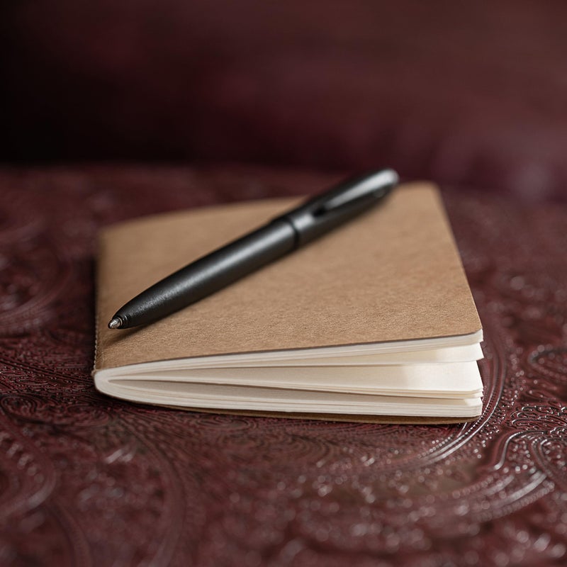 Fisher Space Pen Military Cap-O-Matic Space Pen, Ballpoint, Black Ink, Non-Reflective, Brass, Matte Black, Gift Box - Image 2