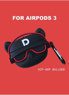 Cartoon Case Cover For Apple AirPods 3 Hip Hop Bulldog