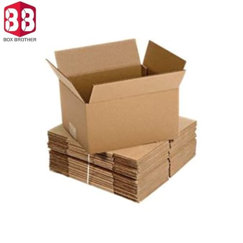 Box Brother 3 Ply Brown Corrugated Packaging Box Size: 8x4x4 Length 8 inch Width 4 inch Height 4 inch 3Ply Corrugated Packaging Box (Pack of 80) - Image 3