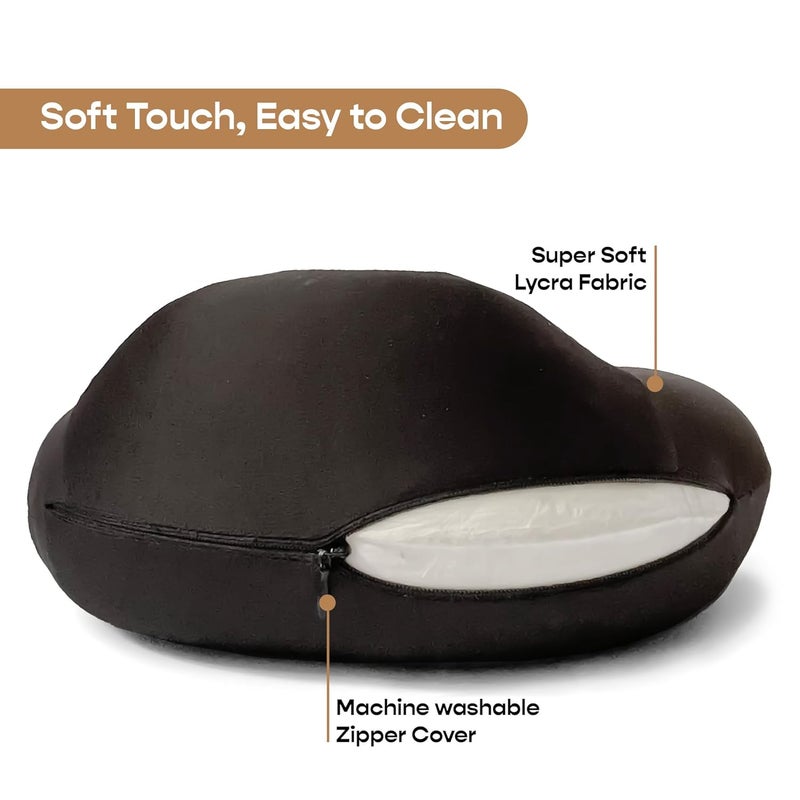 SleepyCat Travel Neck Pillow 10x9 inches Memory Foam Fill Portable Durable Breathable Standard Size 25cmX2286 cm - Image 5
