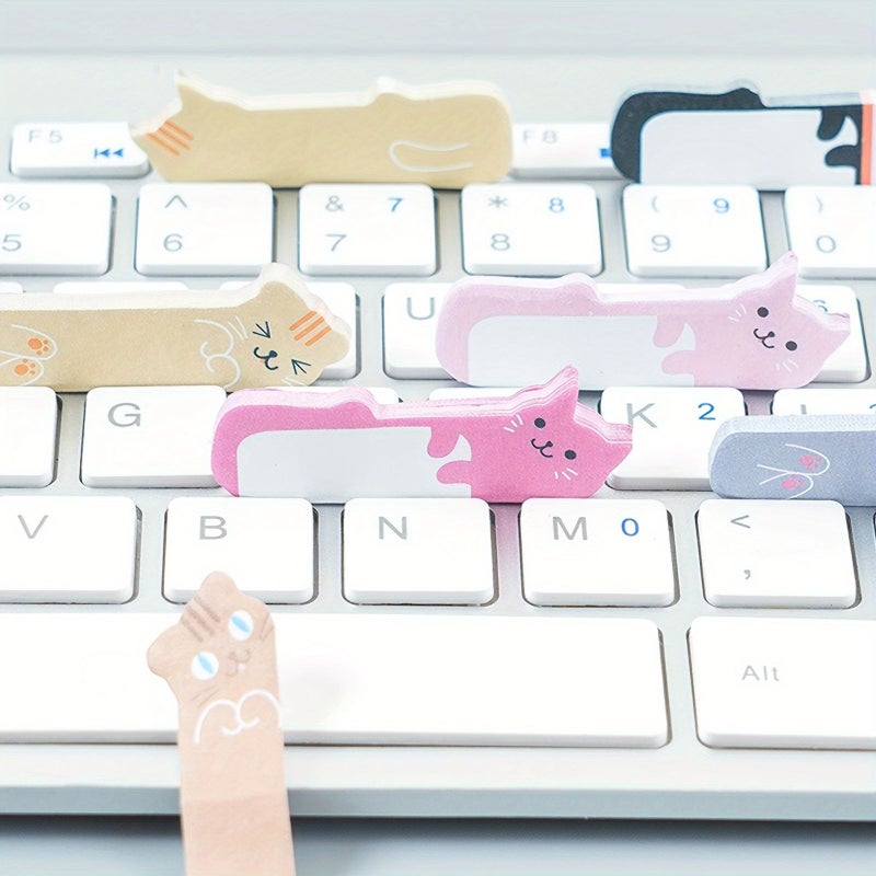 240 Blue Cat Sticky Notes 8 Different Cute Cartoon Styles 30 Sheets Each Index Memo Message Note Stationery School Supplies 4.92 By 1.97 Inches - Image 5