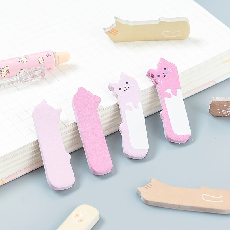 240 Blue Cat Sticky Notes 8 Different Cute Cartoon Styles 30 Sheets Each Index Memo Message Note Stationery School Supplies 4.92 By 1.97 Inches - Image 4