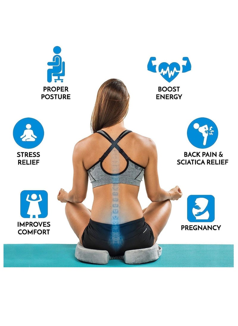 ComfiLife - Gel Seat Cushion Non-slip Coccyx Memory Foam Seat Cushion - For Back Pain Relief, Tailbone Support, Sciatica, Healthy Posture, Office Chair, Car Seat, Travel, Driving, Wheelchair and more - Image 1