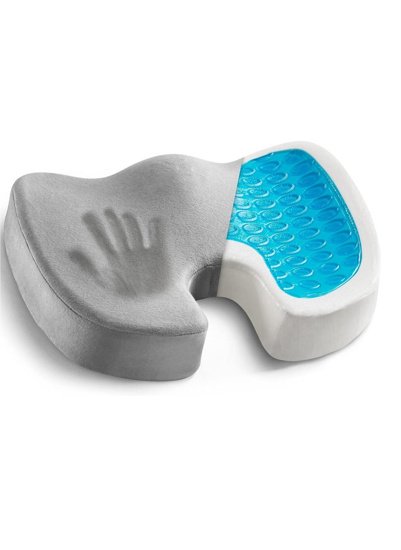 ComfiLife - Gel Seat Cushion Non-slip Coccyx Memory Foam Seat Cushion - For Back Pain Relief, Tailbone Support, Sciatica, Healthy Posture, Office Chair, Car Seat, Travel, Driving, Wheelchair and more - Image 1