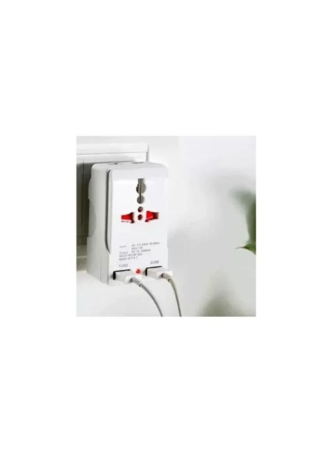 Hi Max Universal Multifunctional Power Adapter, 3-in-1 Travel Adapter with Dual USB Charging Port - Image 3