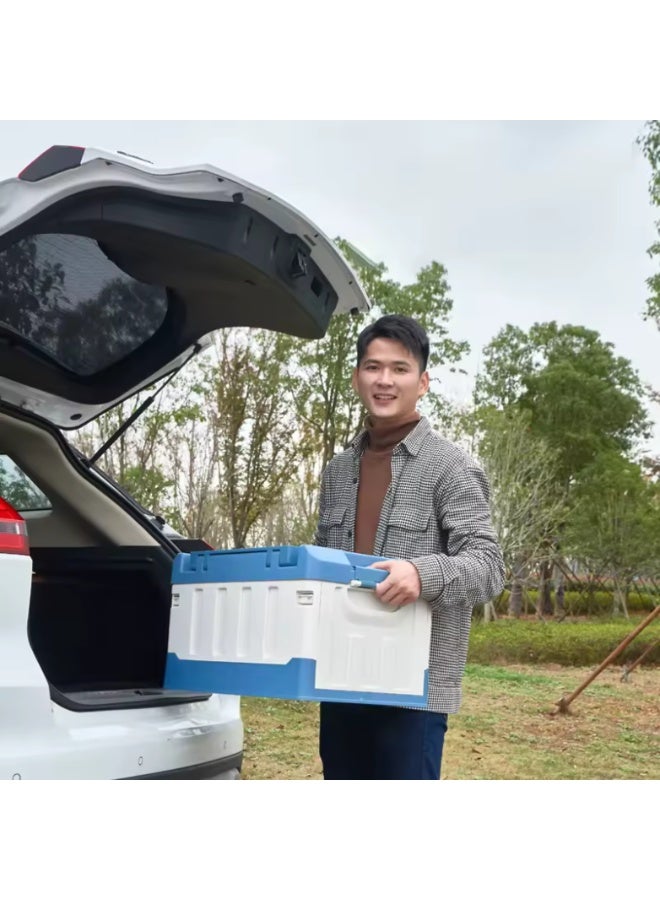 Manful Outdoor Large Trunk Storage Box with Lid for Outdoor 60L, Seatable Camping Organizer with Waterproof Bag, Multifunctional Collapsible Camping Storage Box for Outdoor Picnic, Car, Clothes - Image 5