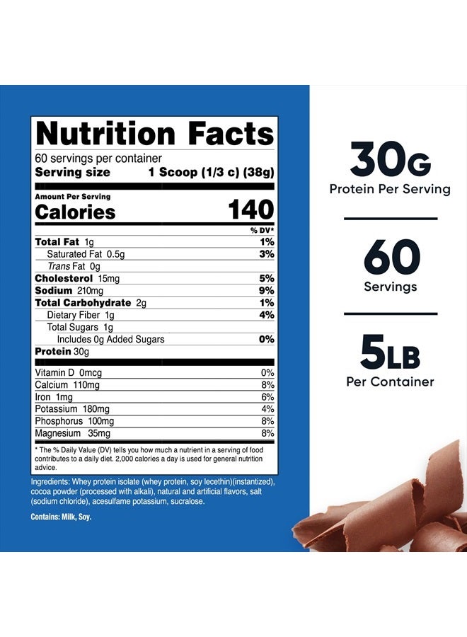 Nutricost مسحوق بروتين مصل اللبن المعزول (شوكولاتة الحليب) 5 أرطال - Image 2