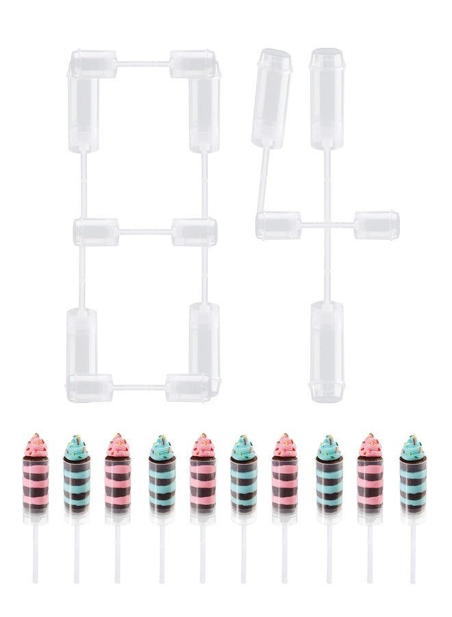 WALWAL 84pcs Cake Push Pop Containers Set, Durability Food-Safe Plastic, Reusable Cake Pop Shooter with Lids and Sticks for Bakeries, Weddings, Parties. - Image 1