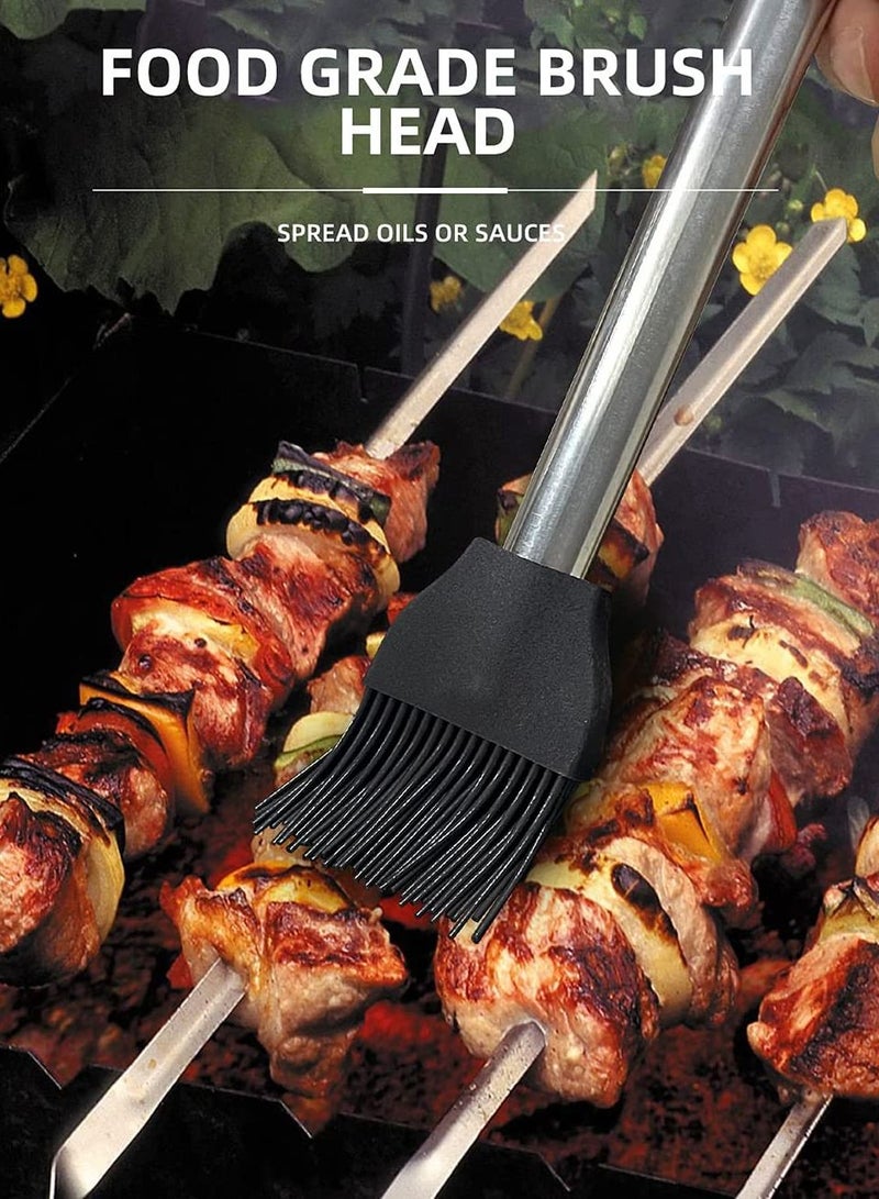SYOSI طقم شوي ديلوكس، ملحقات الشواء للتخييم والشواء في الفناء الخلفي، طقم شوي مكون من 18 قطعة، أدوات شواء متينة مصنوعة من الفولاذ المقاوم للصدأ، طقم هدايا ملحقات الشواء للمحترفين للرجال والنساء - Image 5