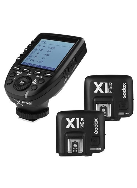 Godox Xpro-N 2.4G X System TTL Wireless Flash Trigger Transmitter & 2 x Godox X1R-N Controller Receiver Compatible for Nikon Flash