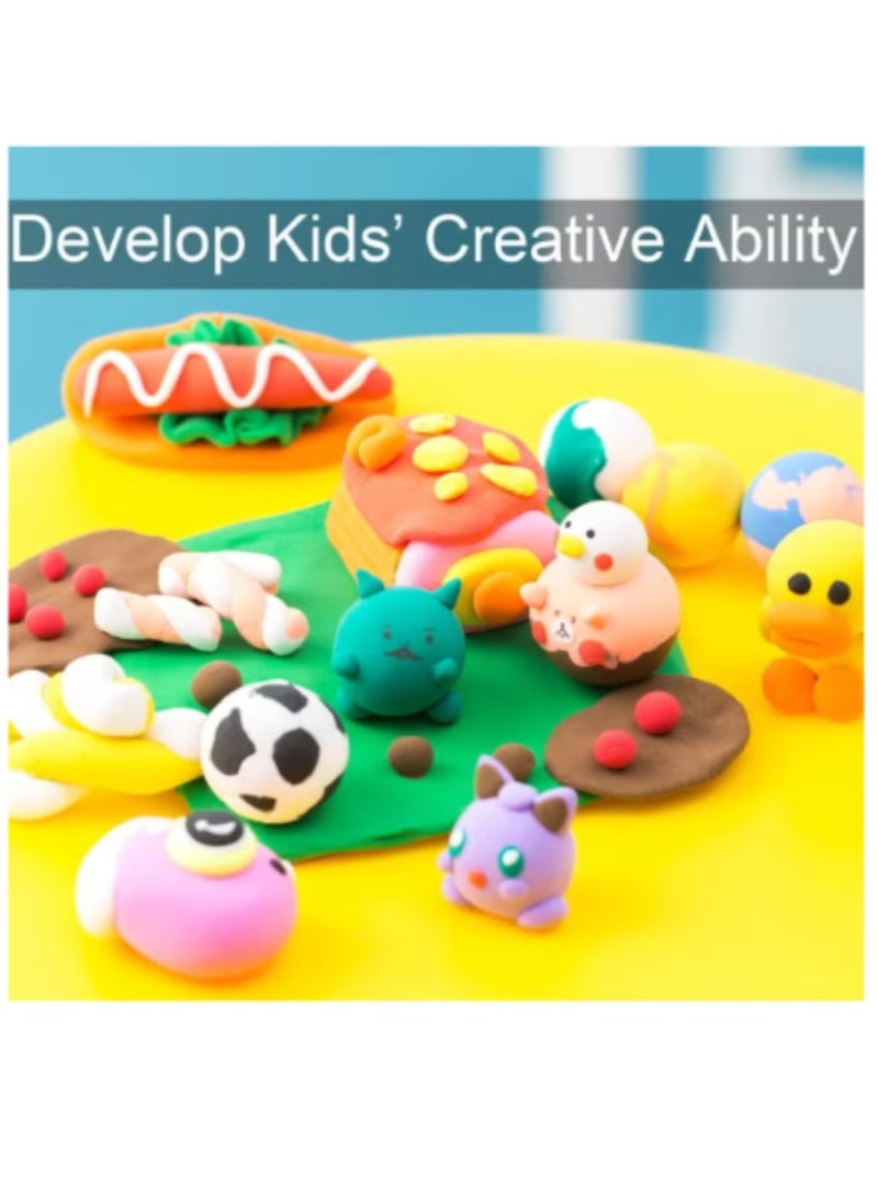 THE ARTFUL BLEND 36-Color Air-Dry Clay Set for Kids – Soft, Non-Toxic & Lightweight Modeling Clay for DIY Crafts, Educational Play & Creative Fun - Image 2