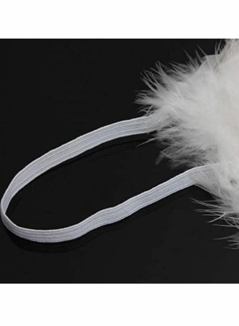 كابتن تيك Newborn Baby Photography Prop Outfits Feather Wings with Headband Set - Image 5