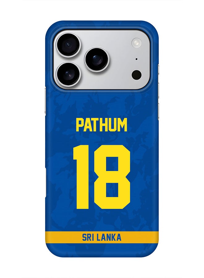 Stylizedd For iPhone 17 Pro,Case, [Compatible with MagSafe] Magnetic cover Slim fit Protection Matte, - Sri lanka Pathum Nissanka, Jersey No 18